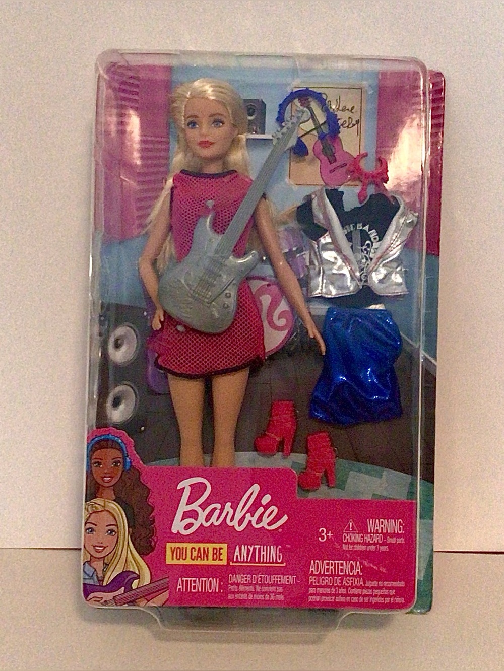 NIB Barbie You Can Be Anything Singer Musician Rockstar Doll Outfits Guitar Pop